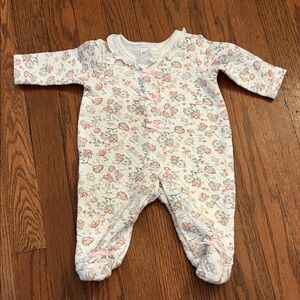 Laura Ashley Pink and White Floral Kids Footie